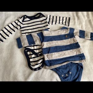 Two Baby Gap long sleeve onesies